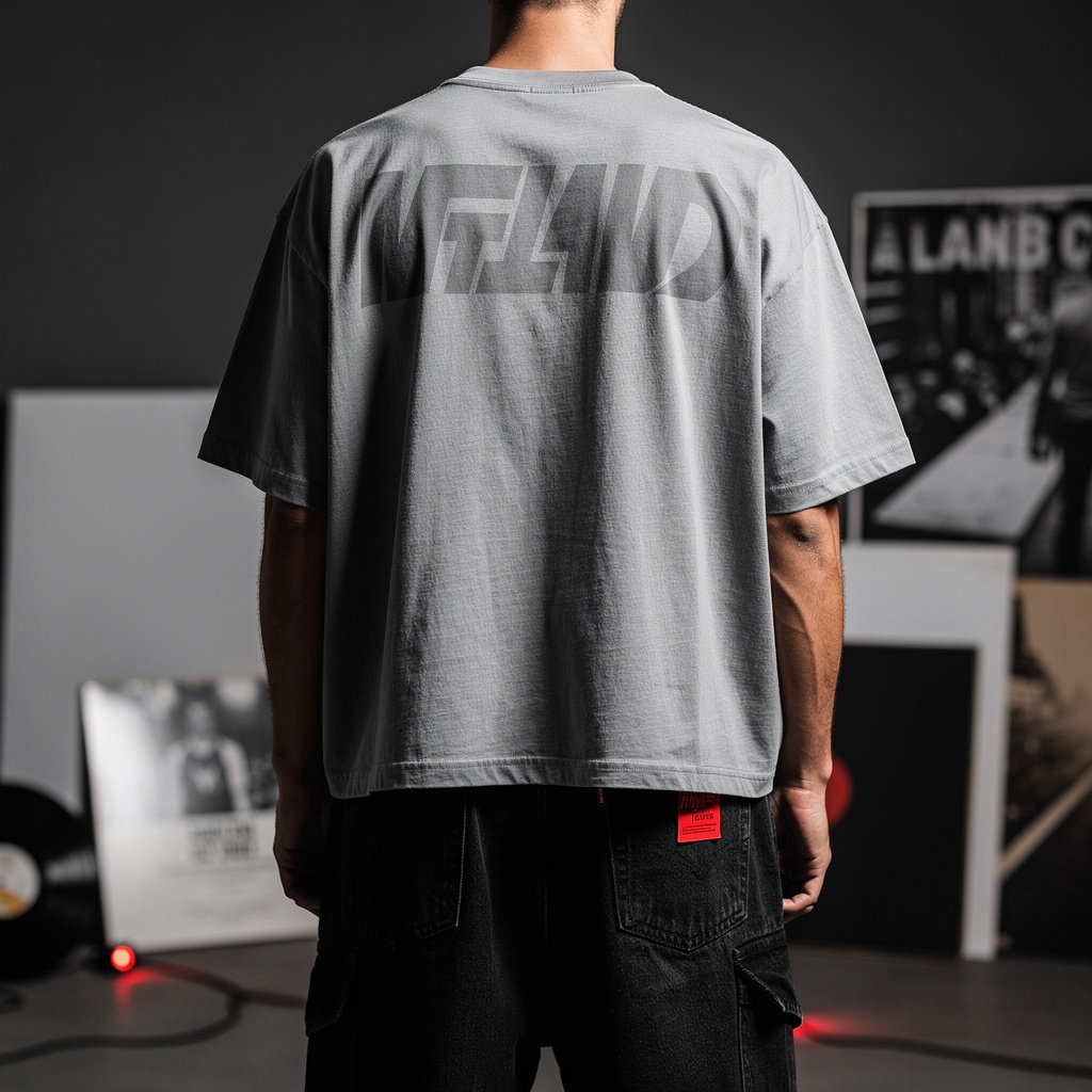 M-Land Heavyweight Drop Tee — Smoke Grey